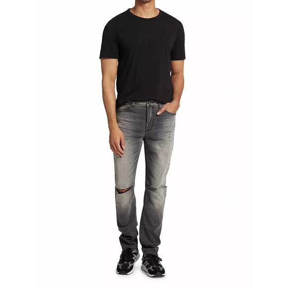 NEW MONFRERE brando slim distressed greigio jean in grey - Picture 1 of 3